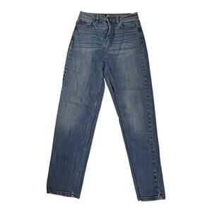 Fashion Nova I Got It From My Mama Jeans Medium Wash Women's 9 Casual Streetwear